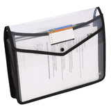 AM2154 Transparent Document Holder with Snap Button Closure,Project Envelope Folder,A4 Letter Size