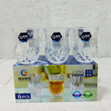 AM6278 Lang Xu Glass Set Crystal-Cut Design – 6 Pieces Each 52ml