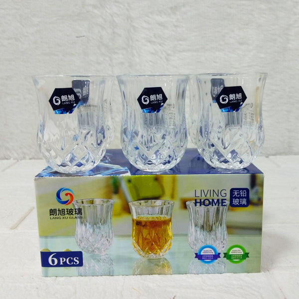 AM6278 Lang Xu Glass Set Crystal-Cut Design – 6 Pieces Each 52ml