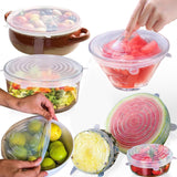 Reusable Premium Silicone Stretch and Seal Lids 6PCS