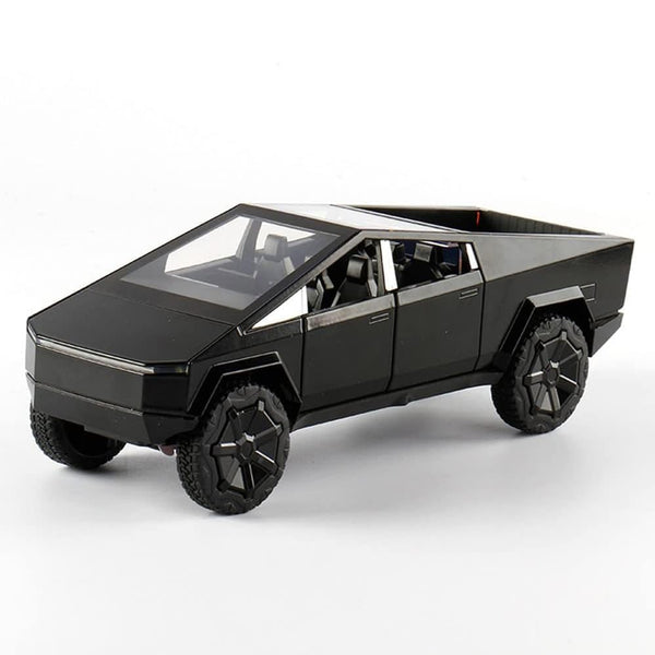 AM6023 Tesla Cybertruck Die-Cast Model Car, 1:36 Scale – Pull-Back Action with Realistic Detailing (Black)