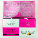 Di0254 Apple Premium Glass Bowl Set – 2 Pieces