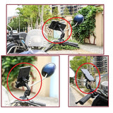 12674 FULL METAL BODY BIKE & SCOOTY 360 DEGREE ROTATING MOBILE HOLDER STAND FOR BICYCLE, MOTORCYCLE, SCOOTY THAT CAN FITS ALL SMARTPHONES (1 PC)