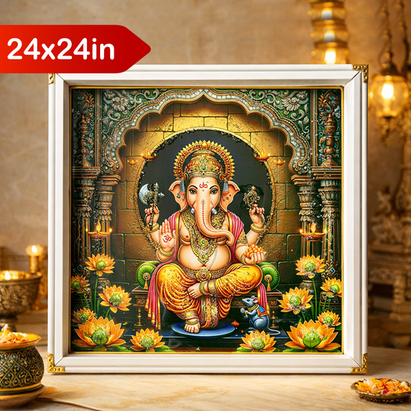 TM0144 Mix Pattern Premium Decorative Wall Frames - 24x24inch (Pack of 1)