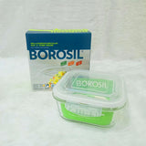 AM6194 Borosil Klip N Store Square Glass Container - 800 ml with Air Tight Lid