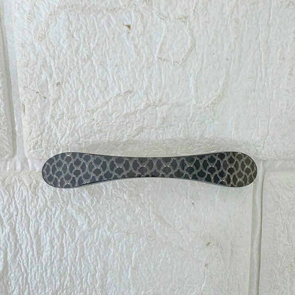 AM6395 Sleek Black & Grey Snakeskin Patterned Hair Barrette / Clip