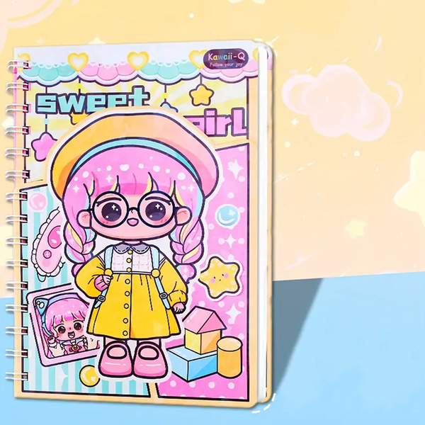 AM6311 Sweet Girl Spiral-Bound Holographic Notebook - 135x195mm