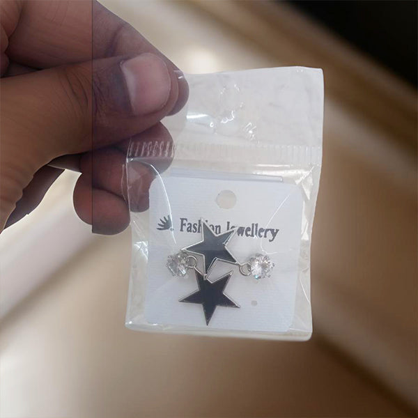 AM1261 Fancy Card Mini Silver Earrings (1 Pcs)