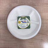 A08200 Eatin 11 Inch 4-Compartment Disposable Bagasse Meal Plates (Pack of 10)