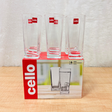 AM6558 Cello Venia Glass Tumbler Set, 260ml (Set of 6)
