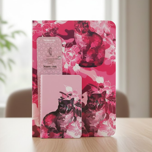 AM6629 Mix-Design Designer Series A5 Softbound Notebook With Free Pocket Diary & Bookmark