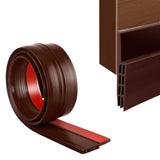 AM5641 Self-Adhesive Silicone Door/Window Shield Tape Door Bottom Sealing Strip Air Gap Cockroach Insect Bugs Draft Stopper Waterproof and Soundproof (1 m, Brown)