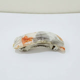 AM6394 Mix fabric-covered snap hair clip with a floral pattern - 1pc