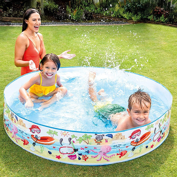 AM3973 Intex Wet Set Collection Snorkel Buddies Snapset Pool, Multi Color (1.52m x 25cm)