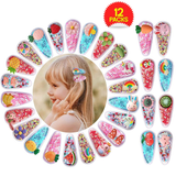 AM1074 Plastic Metal Sequins Transparent Shiny Hair Clips