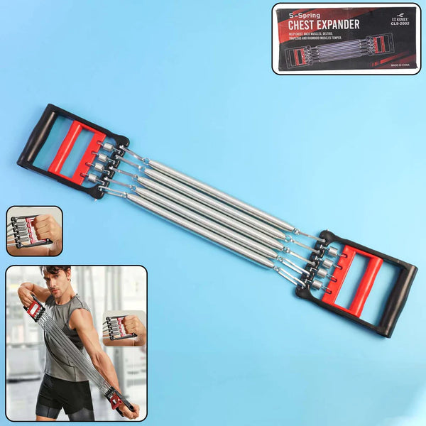 19472 5-Spring Chest Expander for Home Workout