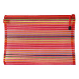 AM5229 Transparent Colorful Rainbow Stripe Multipurpose Bag, Fridge Bag with Zipper - 35x28Cm - Large (Pack of 1)