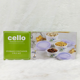 Di0371 Cello Marble-Out Storage Container Set – 3 Pcs