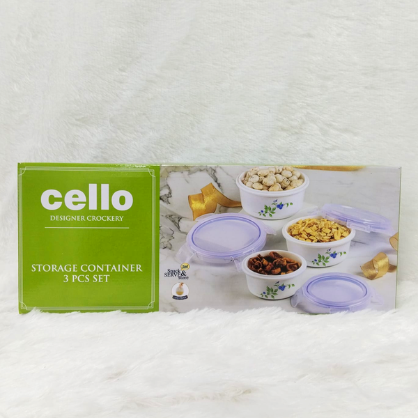 Di0371 Cello Marble-Out Storage Container Set – 3 Pcs