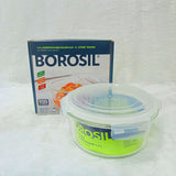 AM6198 Borosil Klip N Store Round Glass Container - 1.5 Ltr with Air Tight Lid