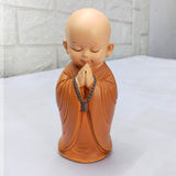 AM5364 Little Monk Sculpture Hand-carved Buddha Standing statue -Pack of 1 pcs ( Multidesign)