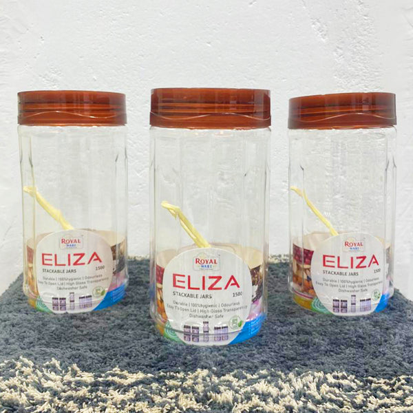 AM5911 Royal Eliza Transparrent Container Jar Set of 3 - 1500 ml