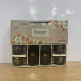 A07840 KARAMAT 4 Pcs Tea/Coffee Cups with 2 Pcs Serving Platters Gift Set (6-Piece Set)