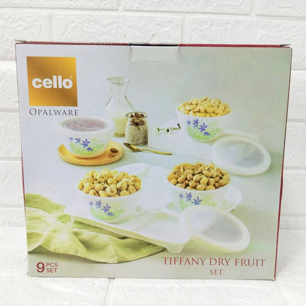 Di0232 Cello Tiffany Dry Fruit Set, 9-Piece