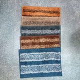 AM5849 Lining Print Microfiber Home Decor Door & Bathmats (RG, 13x19 inch) Multicolour