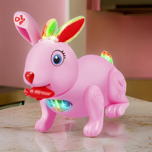 AM0232 3D Musical & LED Light Plastic Rabbit Toy