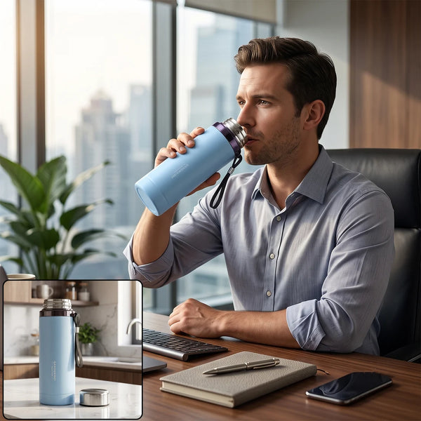 A06900 Vacuum Insulated Water Bottle 800 ML Stainless Steel Hot Cold Flask (1 Pc)