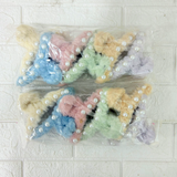 AM6377 Fuzzy Mix Colour hair claw clip with pearl accents - 1pc