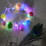 8971 LED Flower Crown Headband – Multicolor Light-Up (1 Pc), Hair accessories