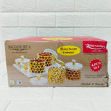 Di0168 Rishabh Sacoor Set 4 Multipurpose Set | 4 Premium Containers with Serving Tray