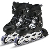 AM0148 Adjustable Inline Roller Skating Shoes with LED Flash Lights