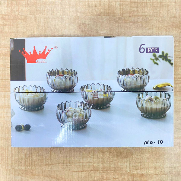 AM5965 Shine Max Ice Cream Glass Bowl - Set OF 6 Pcs
