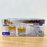 AM5960 Elegant Crystal Whiskey Scotch Glass Set (310ml) – Pack of 6