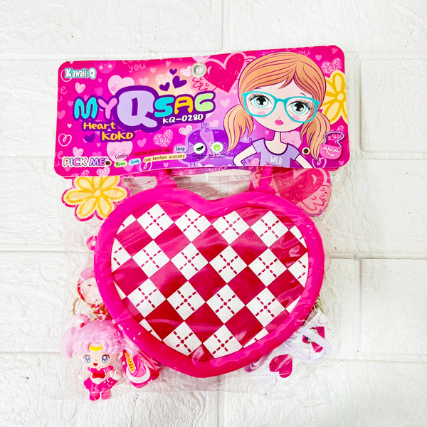 AM6310 MyQSac Heart Koko Adorable Bag & Accessory Set
