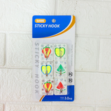 AM6360 Mix Fruit Design Heavy Duty Sticky Hooks (Pack of 6)