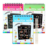 4609 Rainbow Scratch Notebook with Magical Vibgyor Color with Pencil Stick Notepad (Pack of 1)