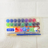 AM6092 Doms Aqua 36 Shades Water Color Cakes Box With Brush
