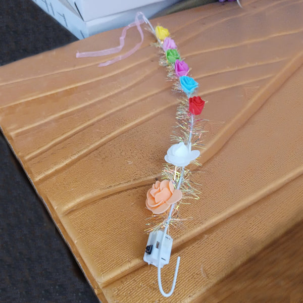 8971 LED Flower Crown Headband – Multicolor Light-Up (1 Pc), Hair accessories