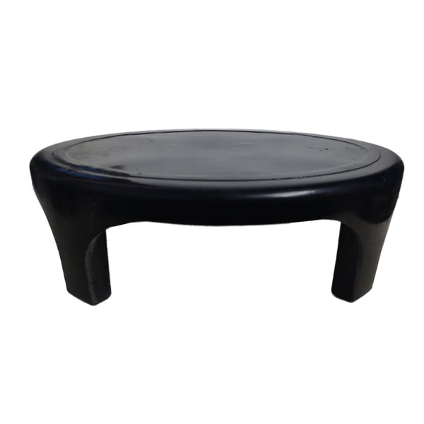 3941 Plastic Bathroom Stool Patla for Sitting Strong Support - Black