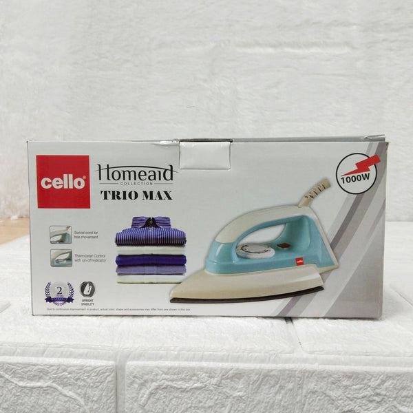 Di0387 Cello Dry Iron Trio Max 1000 W – Lightweight & Efficient Ironing