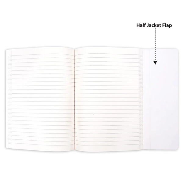 AM6642 Mix-Design Metallic A5 Softbound With Half Jacket Notebook - 1pc