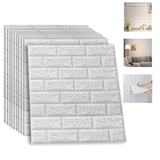 1631am 3D White Brick Wallpaper 70x78cm