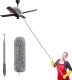 3793 Microfiber Feather Duster with 100 inches Extra Long Pole for Cleaning