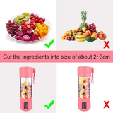 0138 MULTI-PURPOSE PORTABLE USB ELECTRIC JUICER 6-BLADES, PROTEIN SHAKER, BLENDER MIXER CUP (380 ML)