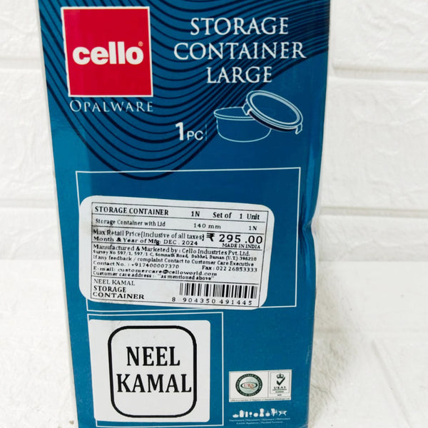 Di0236 Cello Opalware Storage Container Large with Lid – 1 Pc