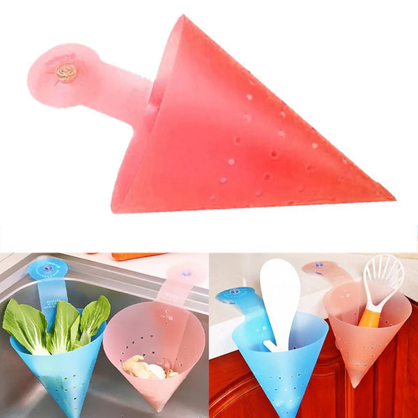 10623 Multipurpose Hanging Sink Corner Strainer with Suction Cup (1 Pc)